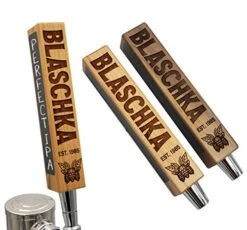 Laser Engraved Beer Tap Handle With Chalkboards-Two Text Logo