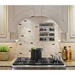 MyGift 4-Tier Black Chicken Wire Spice Rack Wall Mount Organizer, Pantry Seasoning Jars And Condiment Storage Shelves -Peugeot Shop 51vemqIJrwL