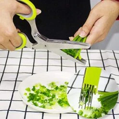 Kitchen Herb Scissors Kitchen Chopping Shear Mince & Snip Herbs Easy & Safe To Store Use With Basil Thyme Parsley & More Dishwasher Safe Baoludz -Peugeot Shop 51vf4qFQNBL