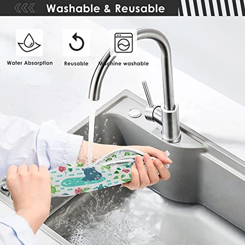 Kcldeci 2 Pack Faucet Mat Splash Guard For Kitchen Sink,Frog Turtle Crocodile 14x5 Inch Faucet Handle Drip Catcher Tray Absorbent Mat Fast Dry Mat For Kitchen, Bathroom 6 Kcldeci 2 Pack Faucet Mat Splash Guard For Kitchen Sink,Frog Turtle Crocodile 14x5 Inch Faucet Handle Drip Catcher Tray Absorbent Mat Fast Dry Mat For Kitchen, Bathroom - Image 6