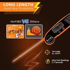 Candy Thermometer,Meat Thermometer, Digital Meat Thermometer, Food Thermometer,2S Ultra Fast Instant Read Digital Kitchen Thermometer For Grilling, BBQ, Baking, Candy, Liquids, Oil