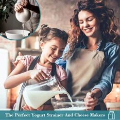 Milk Bag Reusable 3 Pack 12" X 10" Cheesecloth Bags For Straining Almond/Soy Milk Greek Yogurt Strainer Milk Nut Bag For Cold Brew Coffee Tea Beer Juice Fine Nylon Mesh Cheese Cloth -Peugeot Shop 51vpq1olheL