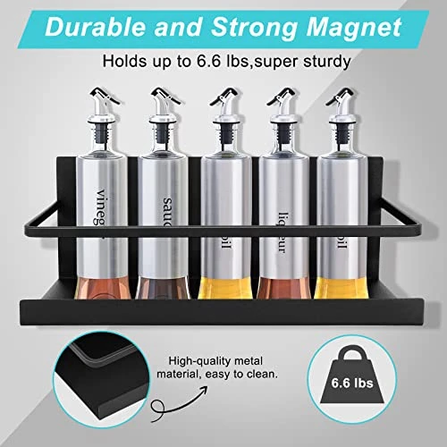 Feokely 2 Pack Magnetic Spice Rack, Premium Quality Magnetic Spice Rack For Refrigerator, Strong Magnetic Spice Rack For Holding Jars, Perfect Space Saving Magnetic Shelf 4 Feokely 2 Pack Magnetic Spice Rack, Premium Quality Magnetic Spice Rack For Refrigerator, Strong Magnetic Spice Rack For Holding Jars, Perfect Space Saving Magnetic Shelf - Image 4
