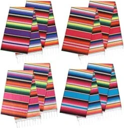 Olicolor 12 Pack Mexican Table Runners 13.5 X 100 Inch 4 Colors Serape Table Runner For Fiesta Mexican Theme Party Wedding Decorations (Pink Purple Red Blue) 12 Olicolor 12 Pack Mexican Table Runners 13.5 X 100 Inch 4 Colors Serape Table Runner For Fiesta Mexican Theme Party Wedding Decorations (Pink Purple Red Blue) -Peugeot Shop 51w7X 63kUL. AC