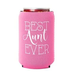 Best Aunt And Uncle Ever Can Coolers, Set Of 2, 1 Pink And 1 Navy Blue Beer Can Coolies, New Aunt Gifts, Novelty Can Cooler, Perfect Birthday, Gender Reveal Gift, Baby Announcement (Aunt And Uncle) -Peugeot Shop 51wHMKCiT7L