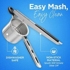 Large 15oz Potato Ricer, Heavy Duty Stainless Steel Potato Masher And Ricer Kitchen Tool, Press And Mash Kitchen Gadget For Perfect Mashed Potatoes - Everytime -Peugeot Shop 51wILnj5uNL