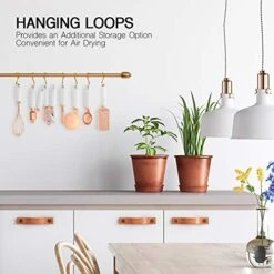 Ith COLOR 7 Pc Kitchen Gadget Set Copper Coated Stainless Steel Utensils With Soft Touch White Handles -Peugeot Shop 51wIqhaWN2L