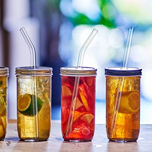 10-Pack Disposable Glass Straw,Size 8.5''x10 MM,Including 5 Straight And 5 Bent With 2 Cleaning Brush- Perfect For Smoothies, Tea, Juice 3 10-Pack Disposable Glass Straw,Size 8.5''x10 MM,Including 5 Straight And 5 Bent With 2 Cleaning Brush- Perfect For Smoothies, Tea, Juice - Image 3