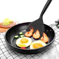 2 Pack Silicone Pancakes Spatula ,Wide Pancakes Spatula Turner For Eggs Fish Pizza And Steak Shovel Omelette Spatulas For Nonstick Cookware,Heat Resistant Kitchen Flipper Spatulas For Cooking (Black)