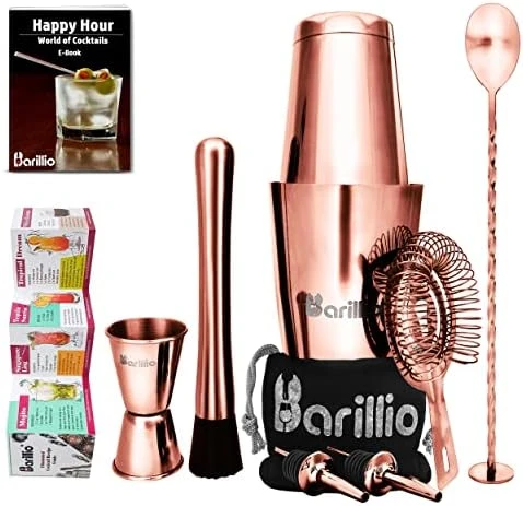 Ston Shaker Cocktail Shaker Set | Professional Bartender Kit With Weighted Martini Mixer, Hawthorne Strainer, Jigger, Mojito Muddler, Mixing Spoon & 2 Liquor Pourers…… 8 Ston Shaker Cocktail Shaker Set | Professional Bartender Kit With Weighted Martini Mixer, Hawthorne Strainer, Jigger, Mojito Muddler, Mixing Spoon & 2 Liquor Pourers…… - Image 8
