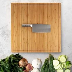Bamboo Burner Cover Cutting Board, 3-Ply, Large, Square - Grooved/Flat (20"x20"x0.75") 21 Bamboo Burner Cover Cutting Board, 3-Ply, Large, Square - Grooved/Flat (20"x20"x0.75") -Peugeot Shop 51wgQq4x9NL