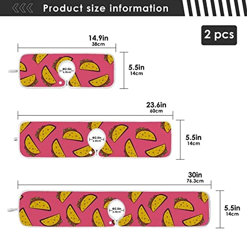 2 Pack Faucet Absorbent Mat Washable Sink Splash Guard Bathroom Faucet Drip Drying Mat Kitchen Accessories Medium 23x5 Inch Colorful Tacos Pattern Cute Cartoon Mexican 1 2 Pack Faucet Absorbent Mat Washable Sink Splash Guard Bathroom Faucet Drip Drying Mat Kitchen Accessories Medium 23x5 Inch Colorful Tacos Pattern Cute Cartoon Mexican