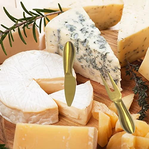 Atte Gold Cheese Knife Set For Platter Accessories - Stainless Steel 6 Piece Charcuterie Board Utensils - Brass Cheese Butter Spreader Knife Fork Cutter Slicer - Housewarming Christmas Gift 7 Atte Gold Cheese Knife Set For Platter Accessories - Stainless Steel 6 Piece Charcuterie Board Utensils - Brass Cheese Butter Spreader Knife Fork Cutter Slicer - Housewarming Christmas Gift - Image 7