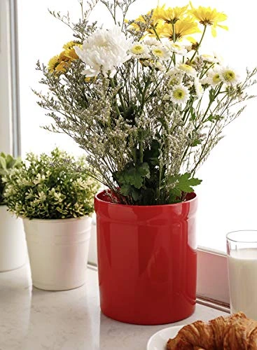 Sweese 811.104 Kitchen Utensil Holder, 7″ Large Porcelain Stable Utensil Caddy With Countertop Counter Utensil Organizer, Cooking Utensil Organizer Caddy For Farmhouse Kitchen Décor, Red 6 Sweese 811.104 Kitchen Utensil Holder, 7″ Large Porcelain Stable Utensil Caddy With Countertop Counter Utensil Organizer, Cooking Utensil Organizer Caddy For Farmhouse Kitchen Décor, Red - Image 6