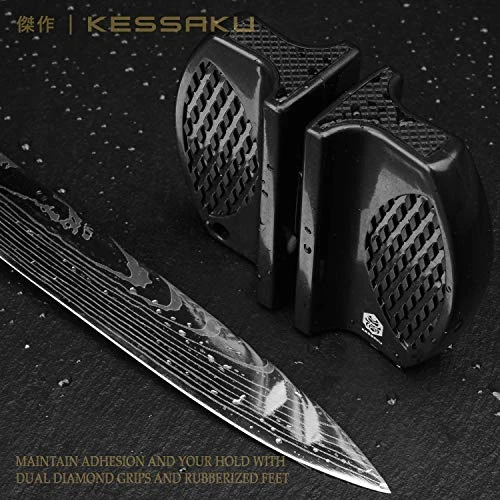 Essaku 2 Step Knife Sharpener- Two Tungsten Carbide Blades Two Ceramic Rods 2 Essaku 2 Step Knife Sharpener- Two Tungsten Carbide Blades Two Ceramic Rods - Image 2