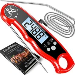 Best Digital Meat Thermometers For Cooking - Waterproof Instant Read Food Thermometer - Liquids Candy BBQ Grill Kitchen Thermometer With Long Probe, Perfect For Grilling And Smoking