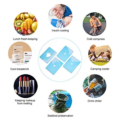 10 X Ice Packs For Lunch Box - Freezer Ice Packs - Slim Long Lasting Cool Packs For Lunch Bags And Cooler, Poker Design (Heart) 4 10 X Ice Packs For Lunch Box - Freezer Ice Packs - Slim Long Lasting Cool Packs For Lunch Bags And Cooler, Poker Design (Heart) - Image 4