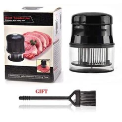 Eat Tenderizer Tool, 56 Needles Stainless Steel Tenderizer For Tenderizing Steak Beef Fish And Poultry, Black