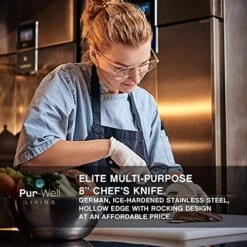 Chef Knife Classic 8in Professional Chefs Knife (Made With German Stainless Steel) Elite Multi-purpose Full-size 8-inch Chef’s Knife -Peugeot Shop 51ws03uNkNS