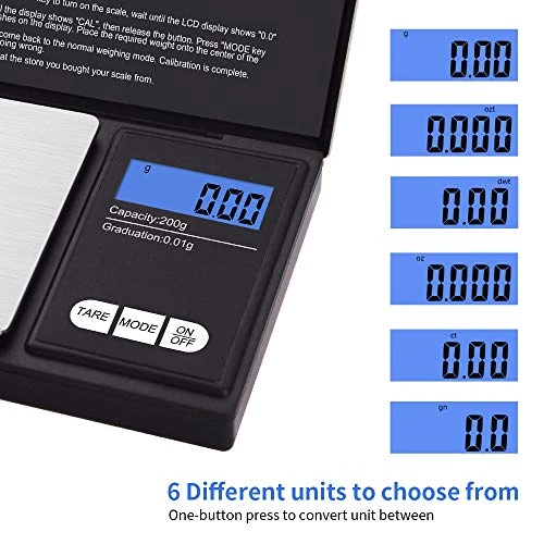 Gram Scale,200 Gx0.01 G(7.05 Oz X 0.001 Oz) Digital Pocket Scale,Electronic Smart Weigh Scale,Portable Small Jewelry Scale Grams And Ounces,Mini Weed Scale With LCD Display,Tare 2 Gram Scale,200 Gx0.01 G(7.05 Oz X 0.001 Oz) Digital Pocket Scale,Electronic Smart Weigh Scale,Portable Small Jewelry Scale Grams And Ounces,Mini Weed Scale With LCD Display,Tare - Image 2