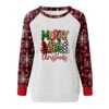 Crewneck Sweatshirts For Women Fall Plus Size Sweatshirts Long Sleeve Christmas Print Fashion Pullover Top Fall Clothes