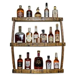 Tactical Traps 1791 Limited Edition Wall Bar – Made From Authentic Wood Whiskey Barrel | Kitchen & Dining Room Bar | Easy Installation | 36” X 36” X 7”