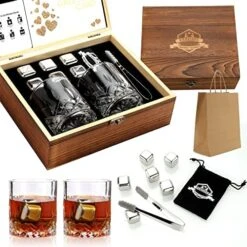 Whiskey Gifts For Men Dad Men Birthday Gift Ideas From Daughter Son - Stainless Steel Whiskey Stones And Whiskey Glasses Set - Bourbon Gifts For Men Him Dad -Peugeot Shop 51x0H0bK9L. AC