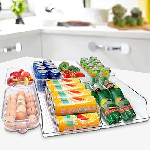 Plastic Refrigerator Organizer Bins, 7 Packs Refrigerator Organizer Bins 2 Large&4 Medium Food Storage Bins And 1 Egg Holder For Freezer, Kitchen Cabinet, Pantry Organization And Storage, BPA Free 2 Plastic Refrigerator Organizer Bins, 7 Packs Refrigerator Organizer Bins 2 Large&4 Medium Food Storage Bins And 1 Egg Holder For Freezer, Kitchen Cabinet, Pantry Organization And Storage, BPA Free - Image 2