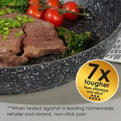 Salter BW05747S Megastone Collection Non-Stick Forged Aluminium Frying Pan, 28 Cm, Silver -Peugeot Shop 51x5P3CFCLL