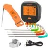 WiFi Grill Thermometer IBBQ-4T & Waterproof Instant Read Thermometer, Digital Rechargeable BBQ Thermometer With Timer Alarm Graph Calibration 4 Probes Magnet For Grilling, Smoker, Kitchen