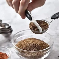 Ngeloo Measuring Spoons To Magnetic Measuring Spoons Set, Stackable Teaspoons Tablespoons,Stainless Steel,Double-sided Marked,Kitchen Gadgets Set Of 8 (Black) 7 Ngeloo Measuring Spoons To Magnetic Measuring Spoons Set, Stackable Teaspoons Tablespoons,Stainless Steel,Double-sided Marked,Kitchen Gadgets Set Of 8 (Black) -Peugeot Shop 51xNtXWVngL