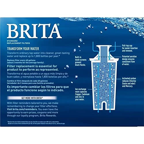Brita Standard Pitcher Filters 3-Pack For Pitcher Replacement Filter 2 Brita Standard Pitcher Filters 3-Pack For Pitcher Replacement Filter - Image 2