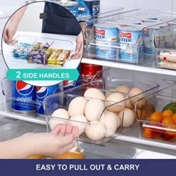 Set Of 8, Stackable Clear Bins With Removable Dividers - Food Snack Organizer, Pantry Organization And Storage - Plastic Home Containers - Refrigerator, Fridge, Kitchen Cabinet Organizing Bins -Peugeot Shop 51xRxWFO6wL