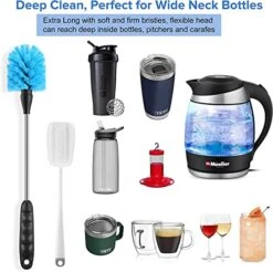 Ultimate 5 Pack Bottle Cleaner Brush Set, Long Handle Bottle Cleaning Brush & Straw Cleaner Brush For Washing Narrow Neck Beer Bottle, Wine Decanter, Pipes, Sinks, Beer Brewing Supplies 11 Ultimate 5 Pack Bottle Cleaner Brush Set, Long Handle Bottle Cleaning Brush & Straw Cleaner Brush For Washing Narrow Neck Beer Bottle, Wine Decanter, Pipes, Sinks, Beer Brewing Supplies -Peugeot Shop 51xViK85DEL
