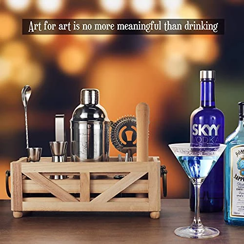 Bartender Kit, Gifts For Men, Fathers Day Cocktail Shaker Set (12.2L X 5W X 4.5H) 4 Bartender Kit, Gifts For Men, Fathers Day Cocktail Shaker Set (12.2L X 5W X 4.5H) - Image 4