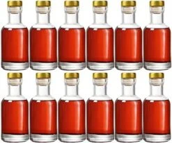 Clear Glass Bottles 3 Oz - 100ml [Pack Of 12] For Wine Beverages Drinks Oil Vinegar Kombucha Beer Water Soda With Cork Stopper Airtight Lid -Peugeot Shop 51xa2zeyQbL. AC