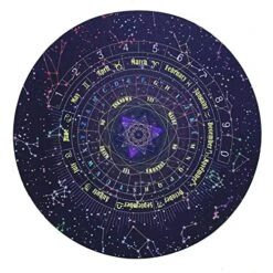 EMVANV Divination Board, 8.66inch Rubber Astrology Star Pendulum Mat For Divination Pendulum Pad Metaphysical Message Board, Starry Sk-y Rubber Pad For Divination Set(As Shown)