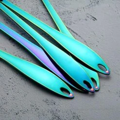 Stainless Steel Kitchen Utensil Set - 5 Cooking Utensils, Rainbow Color Nonstick Kitchen Utensils Set, Colorful Titanium Plated Set Kitchen Tools Gadgets -Peugeot Shop 51y1RRrvheL