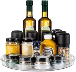 2 Pack Clear Lazy Susan Organizer 13" Plastic Lazy Susan Turntable For Cabinet Rotating Pantry Lazy Susan Cabinet Organizer, Storage Containers For Kitchen, Refrigerator Countertop, Bathroom -Peugeot Shop 51y55CxkhsL. AC