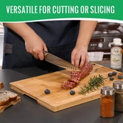 Iware Extra Large Bamboo Cutting Board For Kitchen, Heavy Duty Wood Cutting Boards With Juice Groove, 100% Organic Bamboo, Pre Oiled, 18" X 12" -Peugeot Shop 51y6yfNT9SL