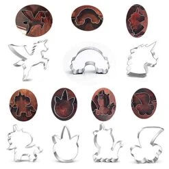 Nicorn Cookie Cutter Set-3 Inches-7 Piece-5 Unicorn Face&Head, Rainbow, Shooting Star, Fantasy Unicorn Fondant Molds For Kids Holiday Wedding Birthday Party Supplies Favors.