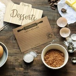 Premium Recipe Cards 4x6 Double Sided - 50 Pcs - Quality Thick Card Stock - 14pt -Peugeot Shop 51yJdESYTtL