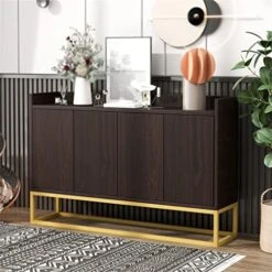 MJWDP Sideboard Buffet Adjustable Shelf Metal Legs With Large Storage Space For Dining Room, Entryway. -Peugeot Shop 51yLuxZJIVL