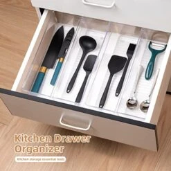 Drawer Organizer,clear Acrylic Drawer Organizer， Suitable For Storing Tableware, Pens, Cosmetics（12.67*8*3inch，2-pack） -Peugeot Shop 51yMhtpvolL