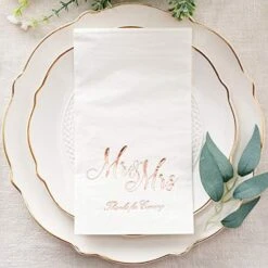 Mr & Mrs Dinner Napkins Silver Wedding Dinner Napkins Disposable Decorative Towels For Wedding Shower Banquet, Elegant Silver Wedding Rehearsal Dinner Party Decoraions,100 Pcs, 3-ply, 12"x16" -Peugeot Shop 51yNgG29CoL. AC 1
