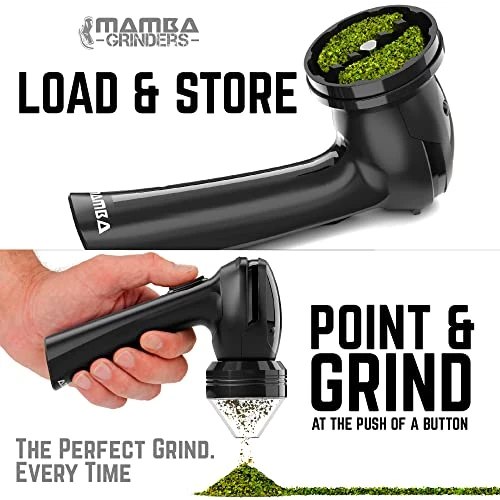 V2-55 Electric Herb Grinder, USB Rechargeable Automatic Grinder Fast Mill With Aluminum Alloy Head, Includes Herb And Spices Holding System (Black) 3 V2-55 Electric Herb Grinder, USB Rechargeable Automatic Grinder Fast Mill With Aluminum Alloy Head, Includes Herb And Spices Holding System (Black) - Image 3