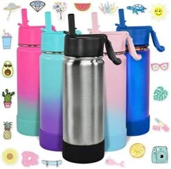 17 Oz Insulated Water Bottle With Straw Lid For Kids And Adult + 20 Funny Waterproof Stickers - Perfect For Personalizing Your Kids Metal Water Bottle -Peugeot Shop 51yVxKa7uSL. AC