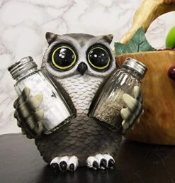 Whimsical Owlet Baby Owl With Big Round Eyes Glass Salt And Pepper Shakers Holder Display Figurine Set 6" Tall Wildlife Whispering Forest Spirit Nocturnal Birds Sculpture Home Decor Accent 7 Whimsical Owlet Baby Owl With Big Round Eyes Glass Salt And Pepper Shakers Holder Display Figurine Set 6" Tall Wildlife Whispering Forest Spirit Nocturnal Birds Sculpture Home Decor Accent -Peugeot Shop 51yeg5rzxAL