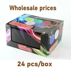 Plastic Herb Grinder Crusher 63 Mm 3 Layers Assorted Colors (24pcs) -Peugeot Shop 51yi8xYqH4L