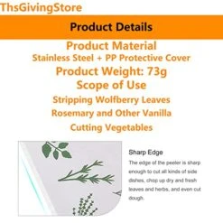 9 Holes Herb Leaf Stripper Tool, 304 Stainless Steel Kitchen Herb Leaf Stripping Tool, Fresh Herb Chopper, Remover Leaf Tool For Chard, Collard Greens, Parsley, Basil, Taragon, Thym -Peugeot Shop 51yr8EhzroL